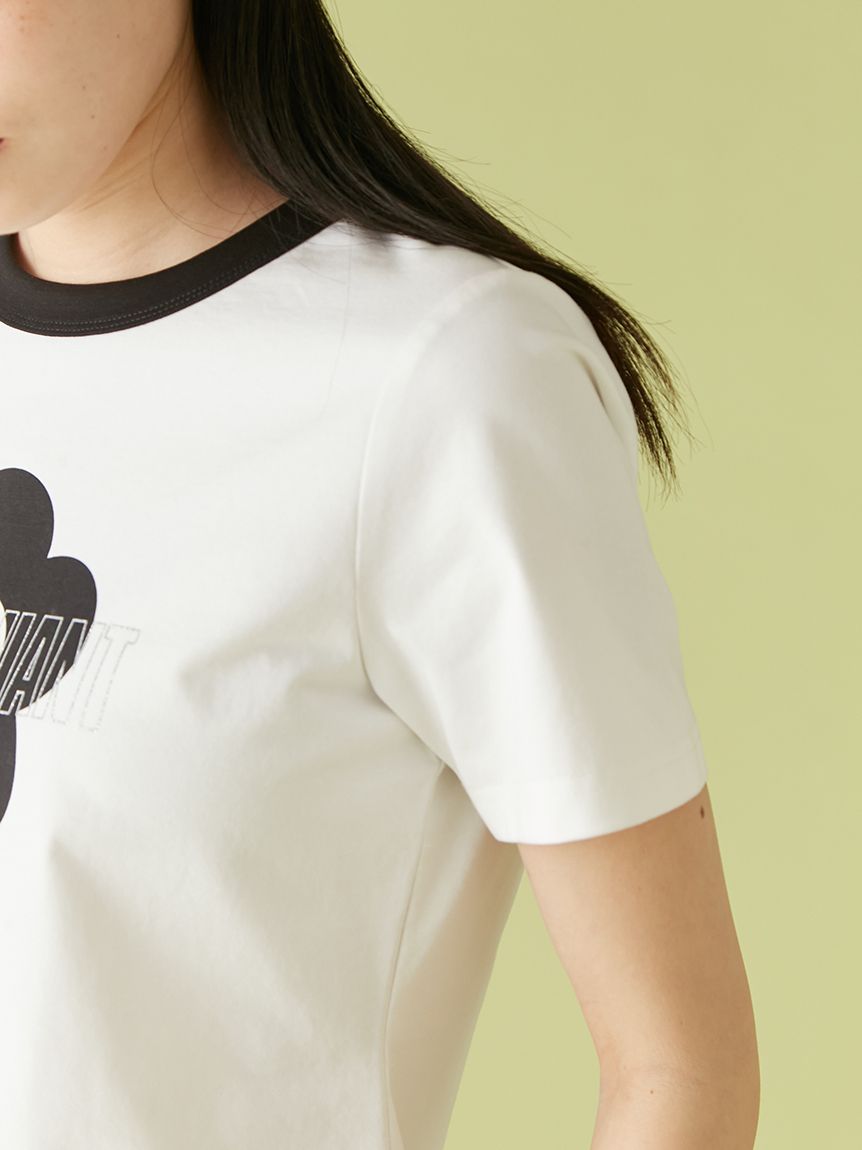 LILY BROWN×MARY QUANT】グリッターロゴリンガーTシャツ(Tシャツ