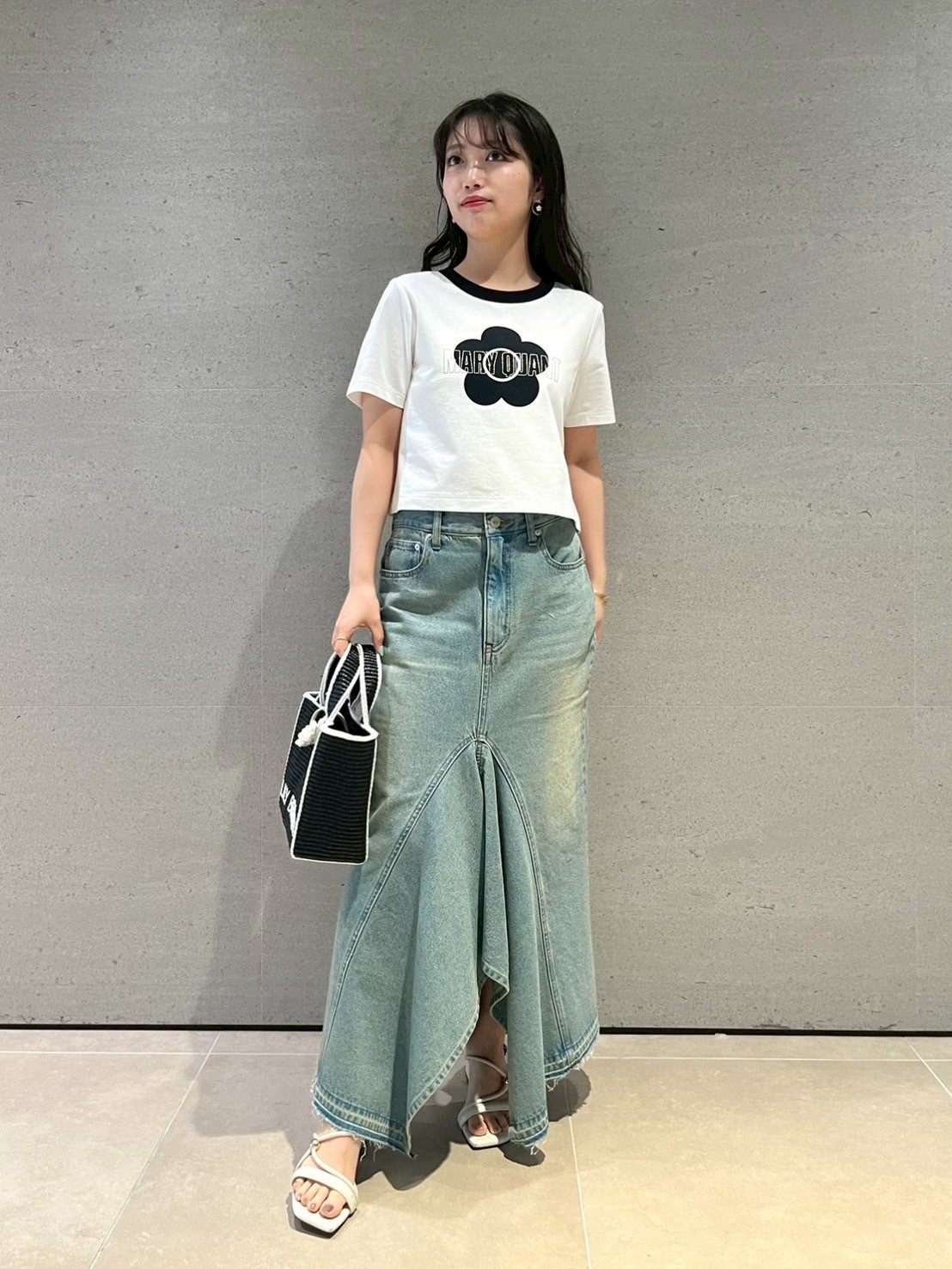 LILY BROWN×MARY QUANT】グリッターロゴリンガーTシャツ(Tシャツ