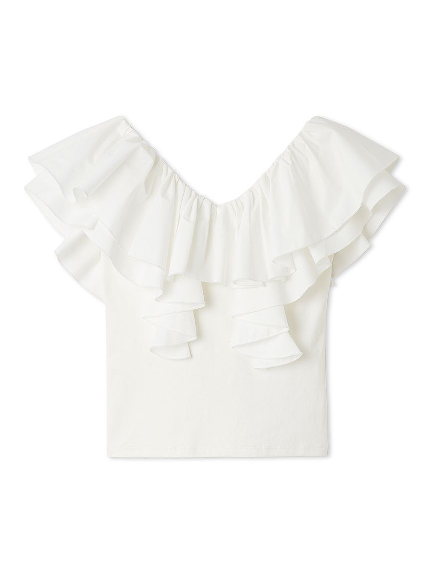 デコルテフリルカットトップス(Tシャツ・カットソー)｜トップス｜LILY