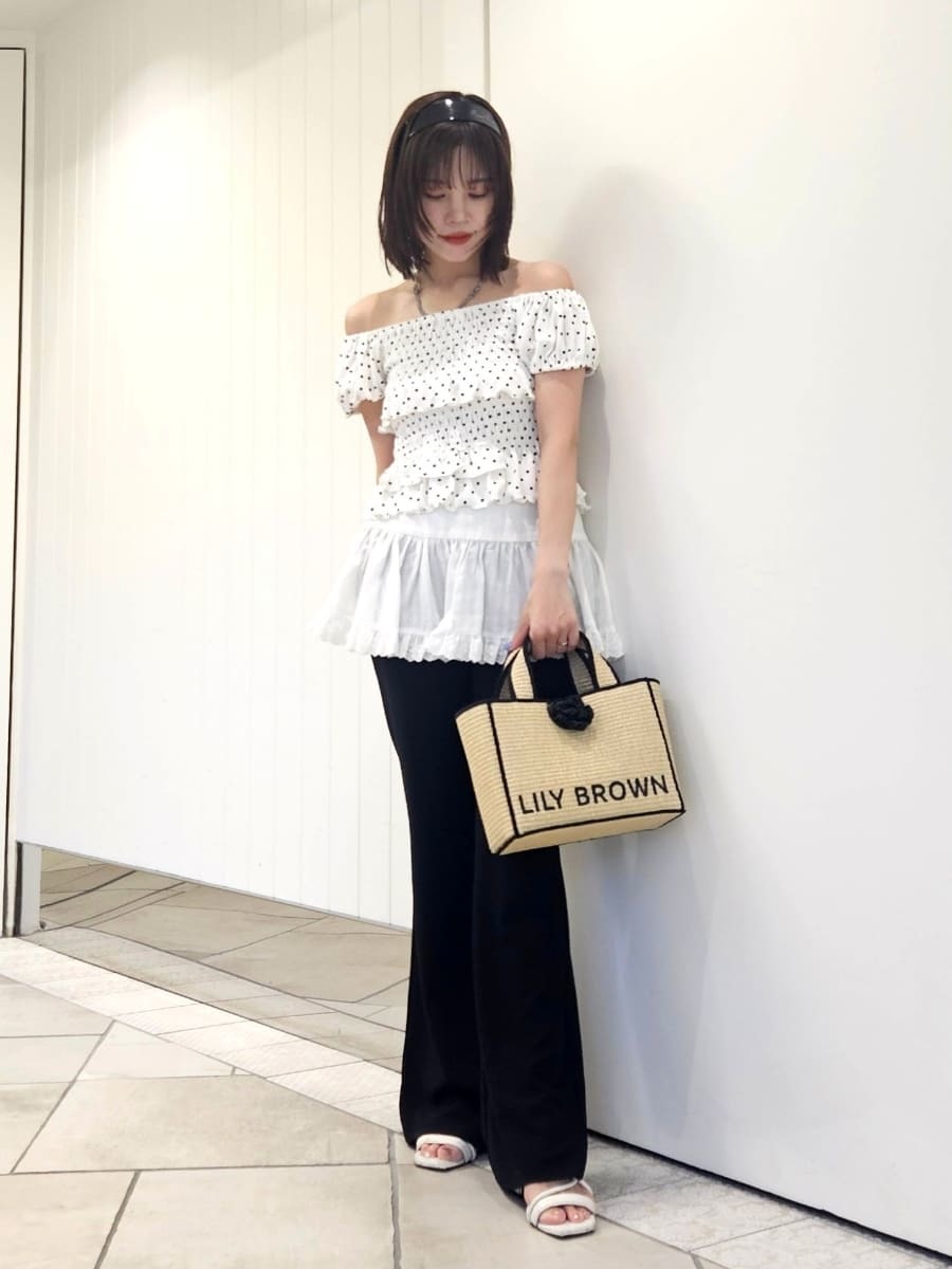 シャーリングフリルトップス(Tシャツ・カットソー)｜トップス