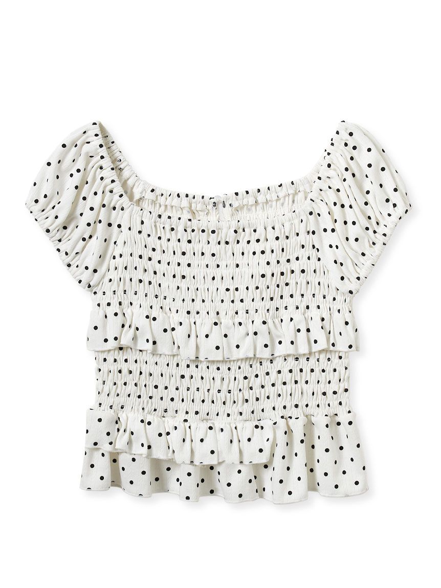 シャーリングフリルトップス(Tシャツ・カットソー)｜トップス｜LILY