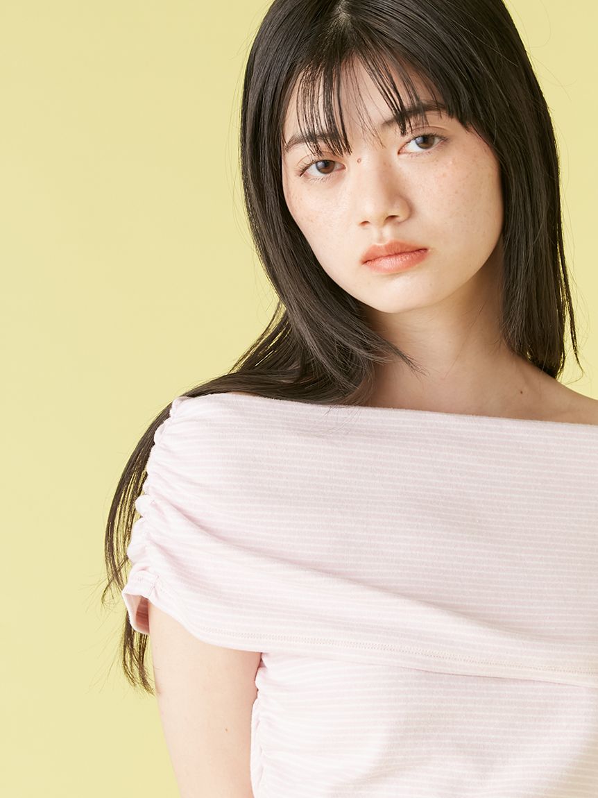 新品未使用　Lily Brown オフショルブラウス レッド　綿100% j38743-02_2.jpg