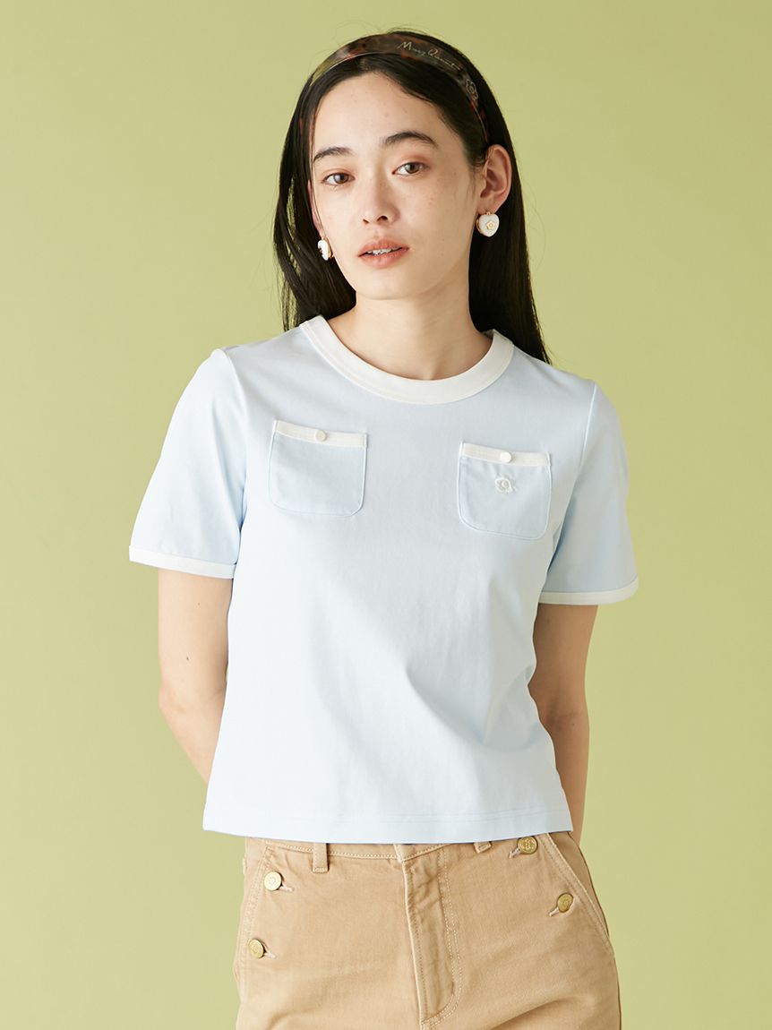 リリーブラウン　mary quant クロップドTシャツ　ピンク WEB限定カラー】【LILY BROWN×MARY QUANT】バリエーション