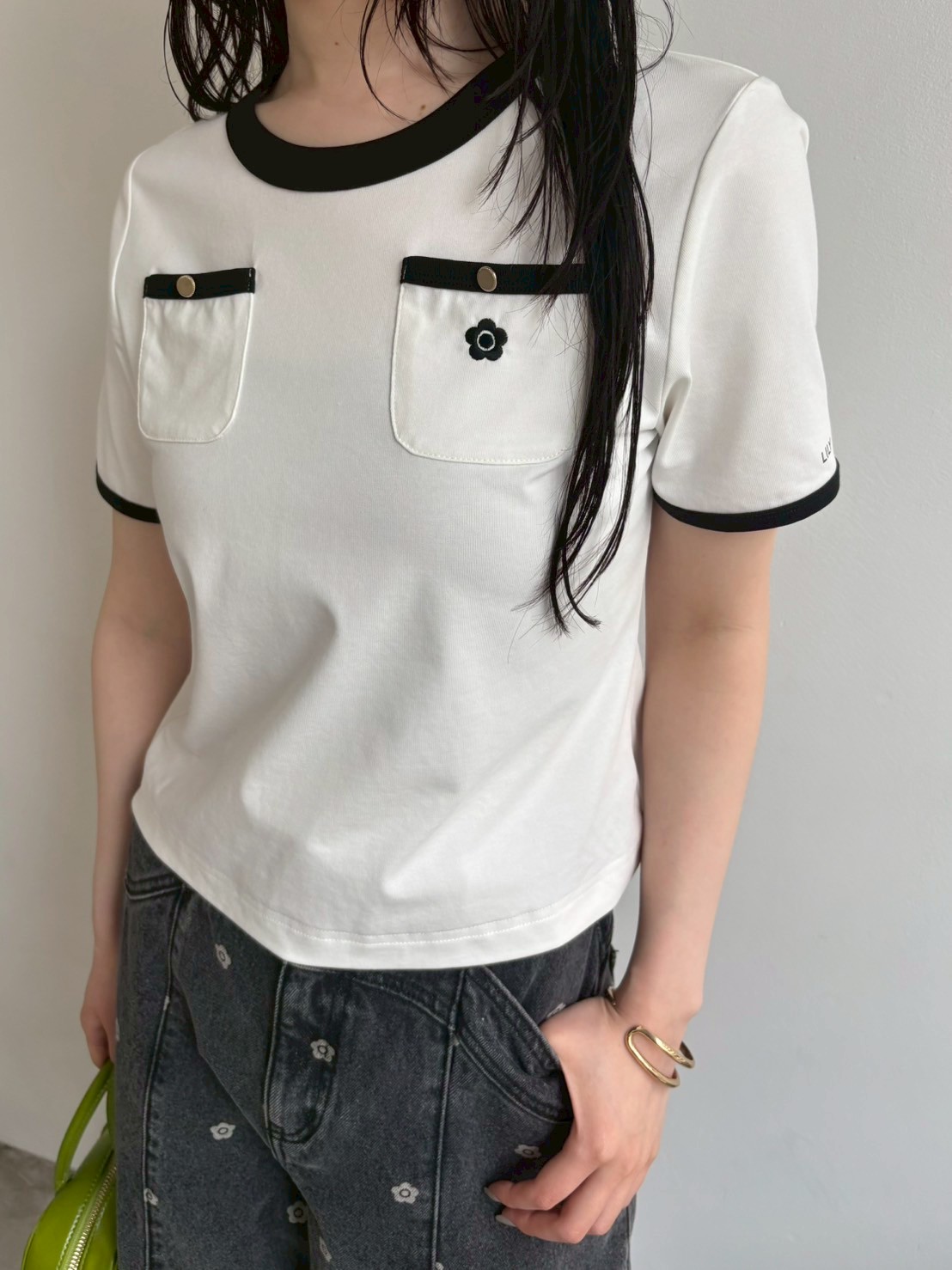 LILY BROWN×MARY QUANT】ポケットリンガーTシャツ(Tシャツ