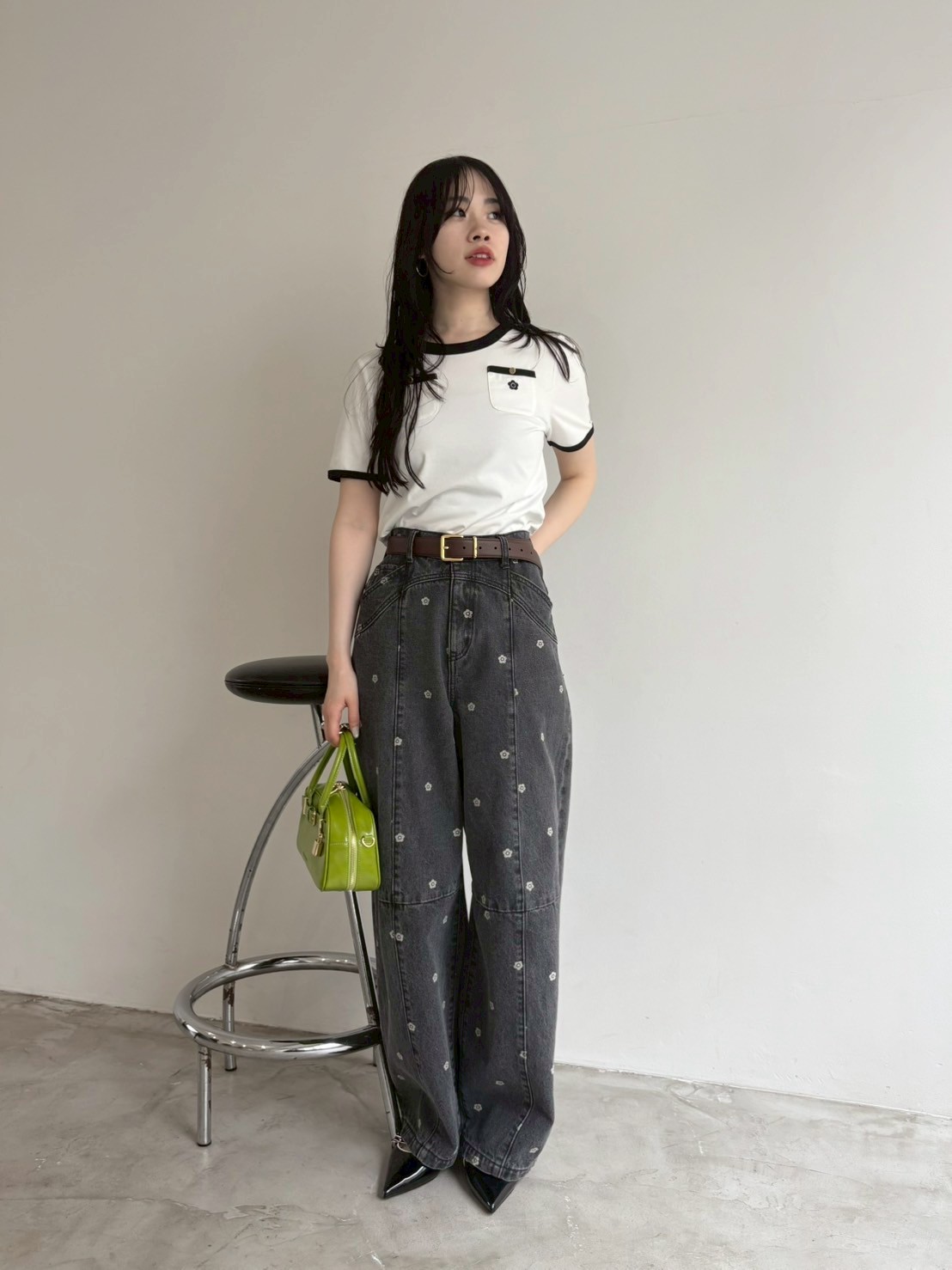 LILY BROWN×MARY QUANT ポケットリンガーTシャツ LILY BROWN×MARY QUANT】ポケットリンガーTシャツ（Tシャツ