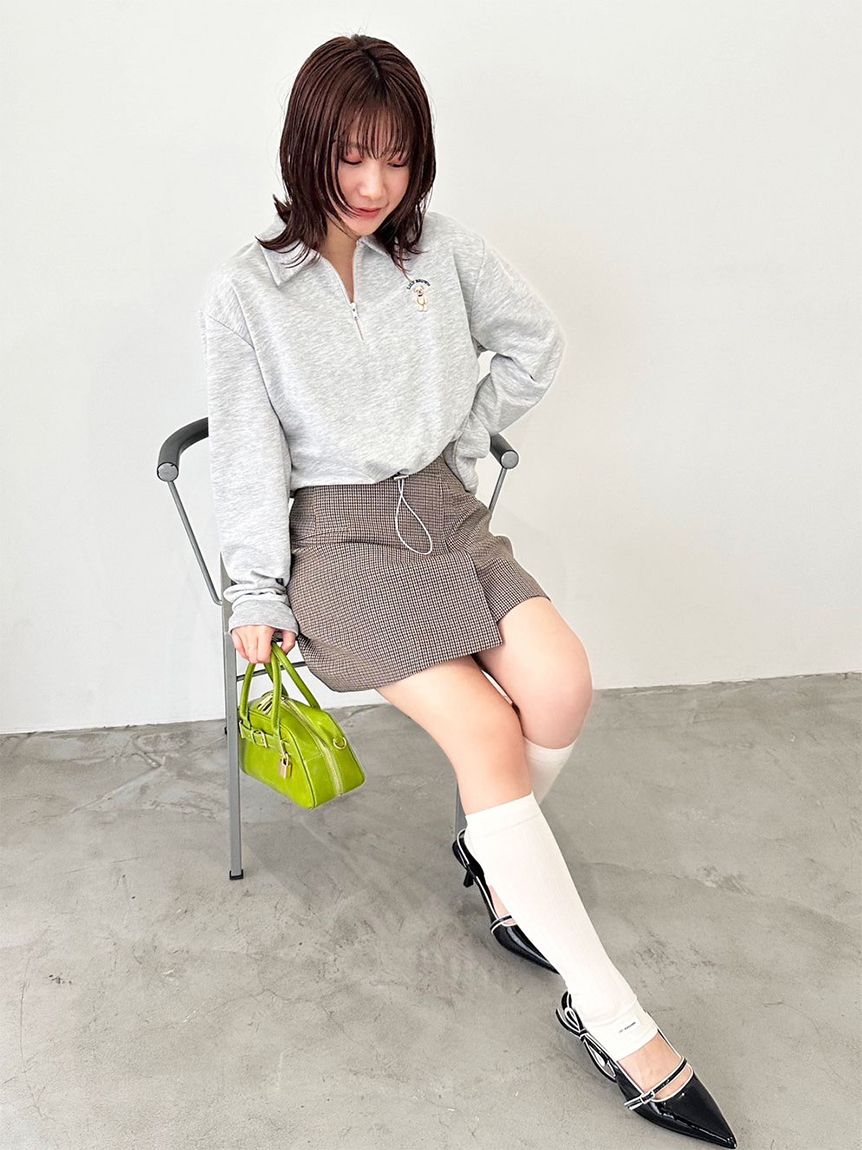 WEB限定カラー】Lily Bearハーフジップクロップドスウェット