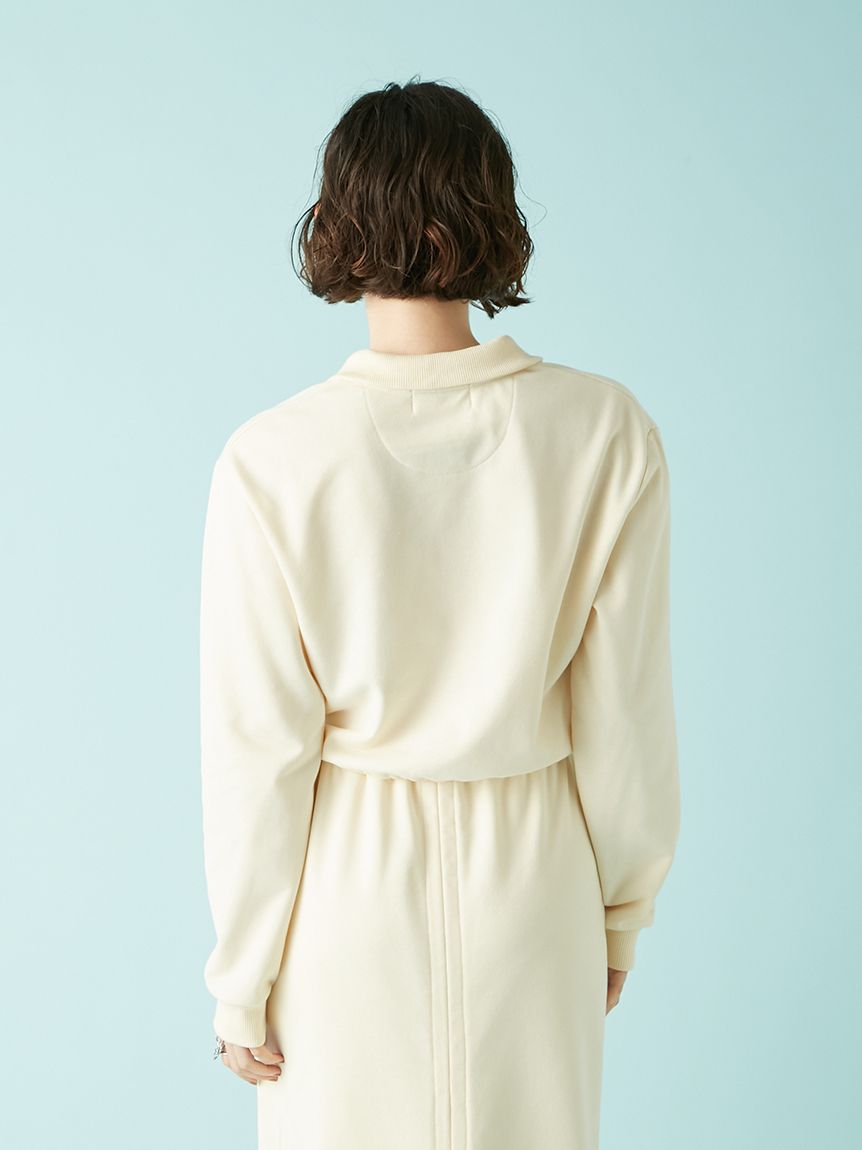 【新品タグ付き】Lilly Brown クロップド丈スウェットパーカー WEB限定カラー】Lily Bearハーフジップクロップドスウェット