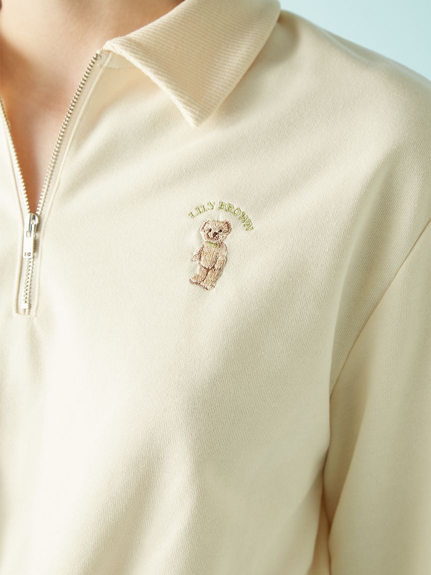 Lilyページ WEB限定カラー】Lily Bearハーフジップクロップドスウェット