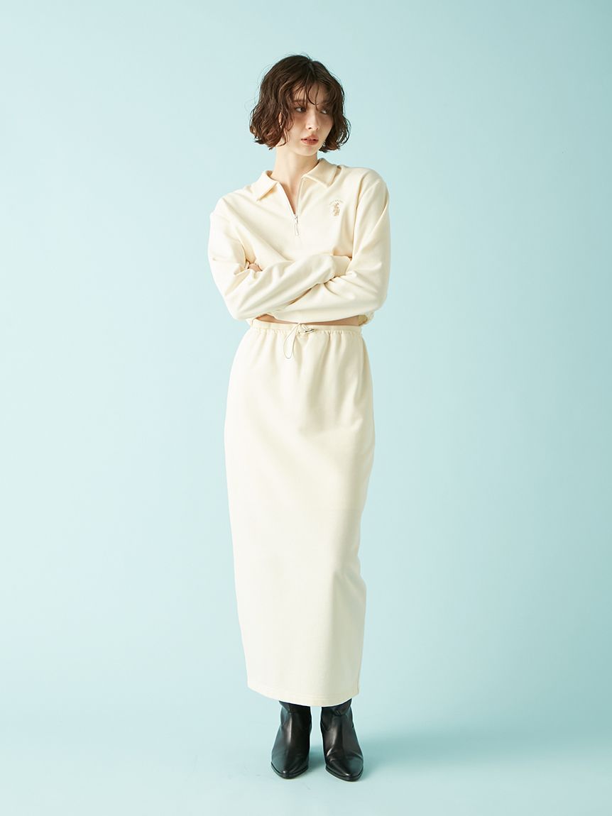 WEB限定カラー】Lily Bearハーフジップクロップドスウェット