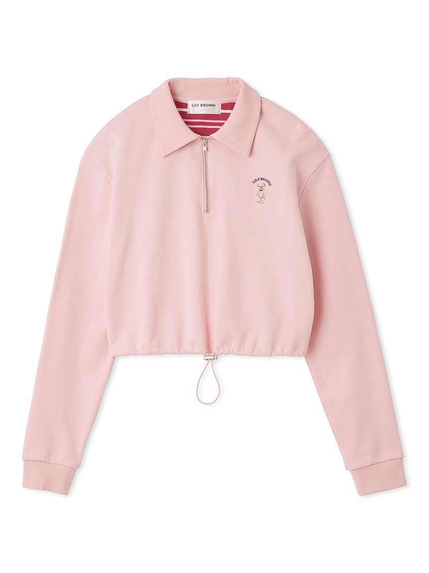 emily商品 WEB限定カラー】Lily Bearハーフジップクロップドスウェット