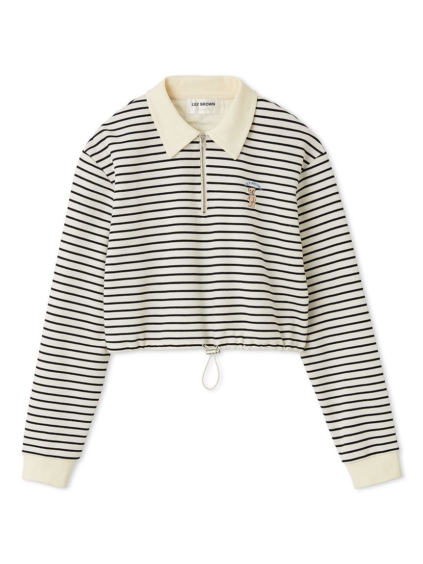 WEB限定カラー】Lily Bearハーフジップクロップドスウェット