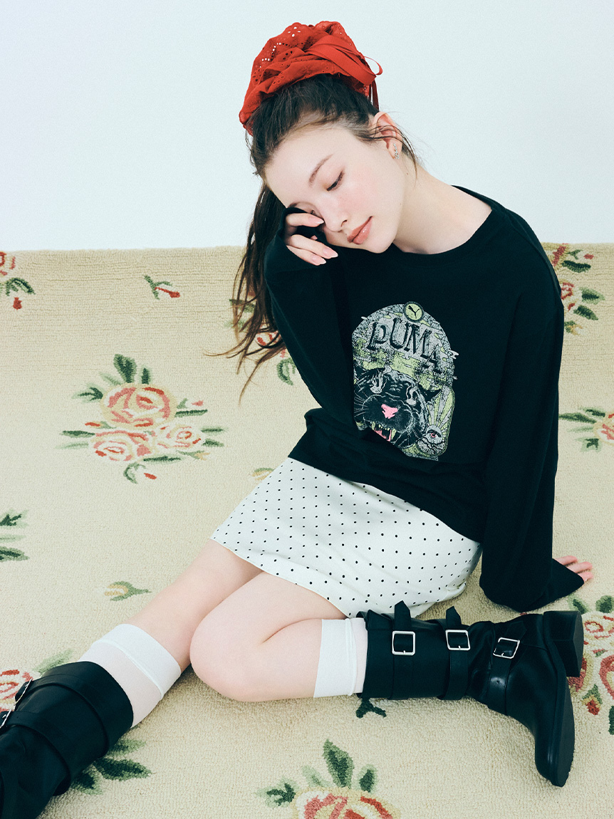 LILY BROWN×PUMA】バリエプリントロングスリーブTシャツ(Tシャツ