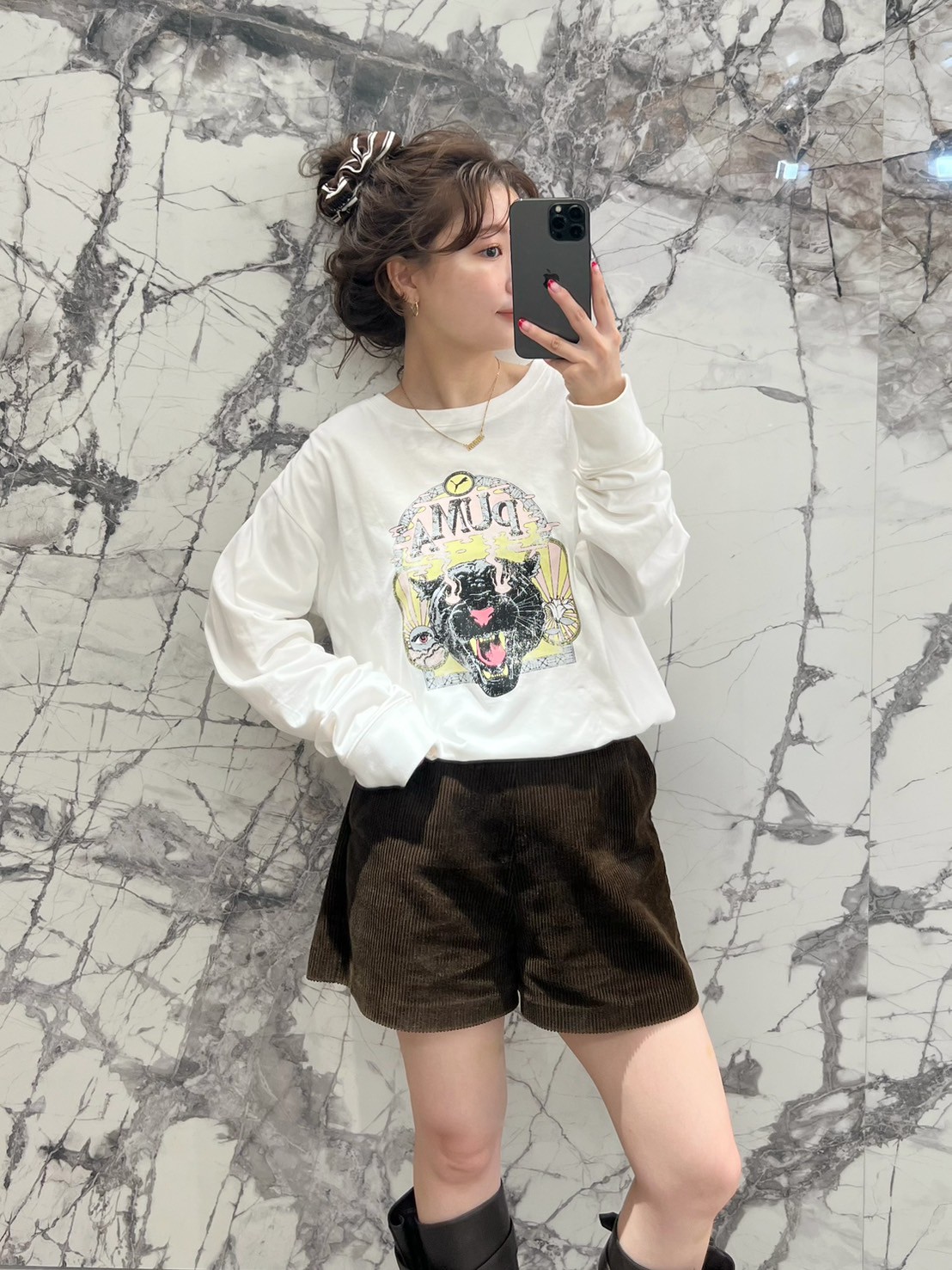 LILY BROWN×PUMA】バリエプリントロングスリーブTシャツ(Tシャツ