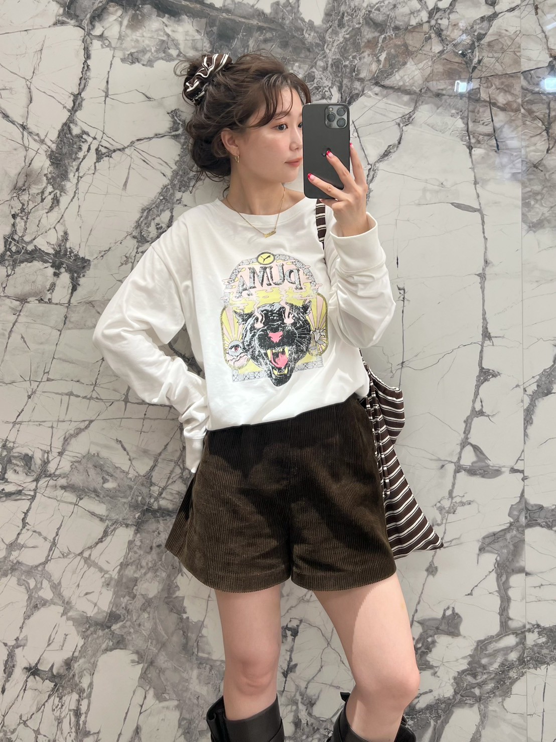 LILY BROWN×PUMA】バリエプリントロングスリーブTシャツ(Tシャツ