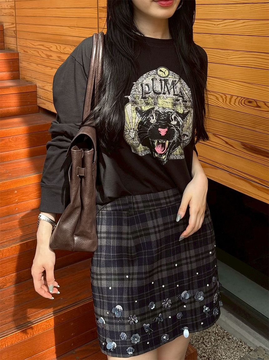 LILY BROWN×PUMA】バリエプリントロングスリーブTシャツ(Tシャツ