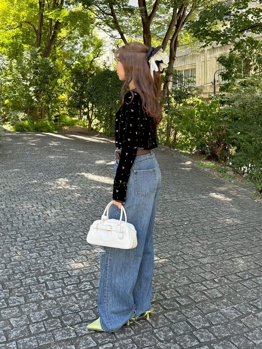 エンブロイダリーベロアキャミアンサンブル(Tシャツ・カットソー