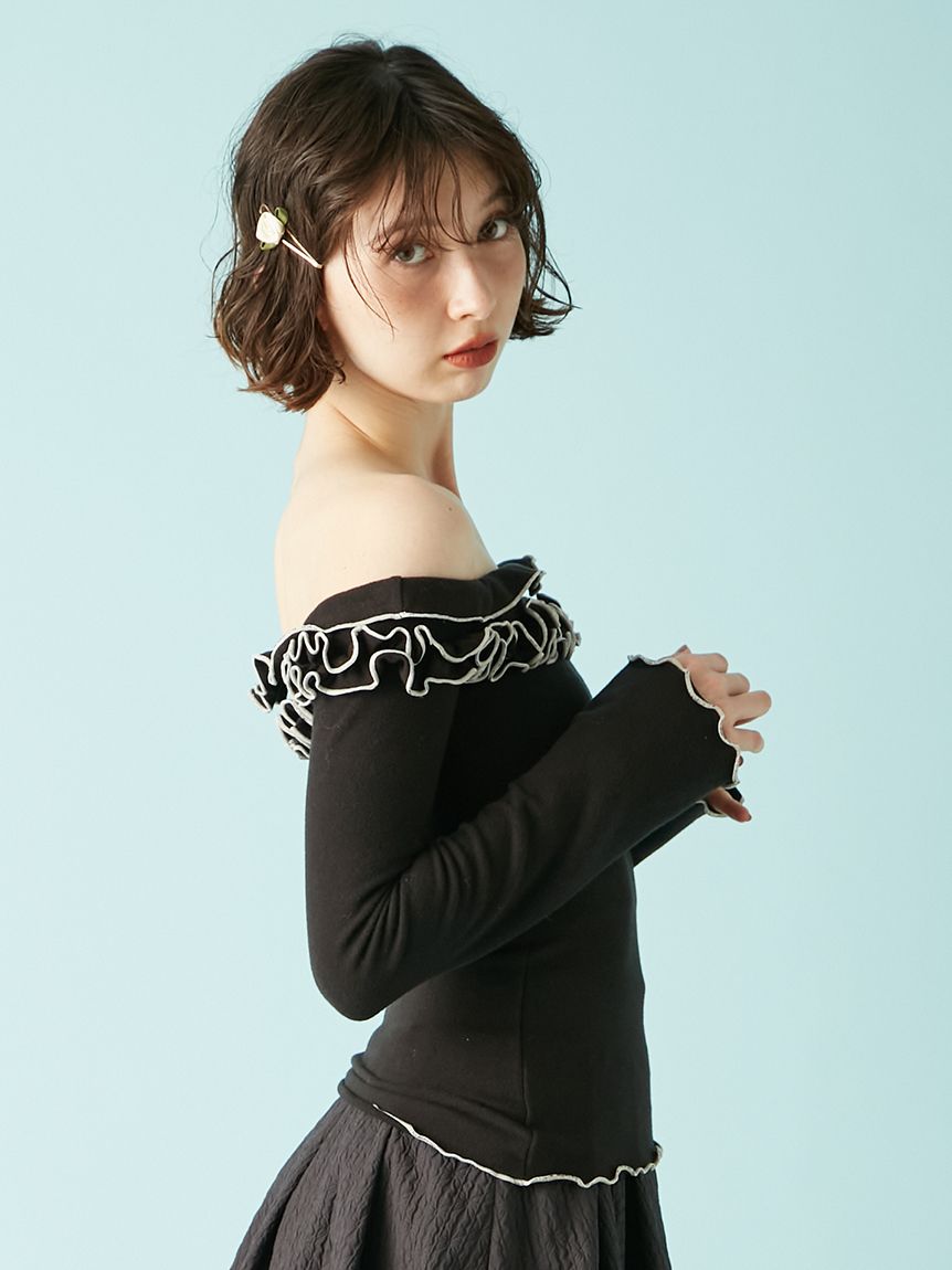 LILY BROWN オフショルフリーサイズ オフショルニットトップス（ニット/セーター）｜LILY BROWN