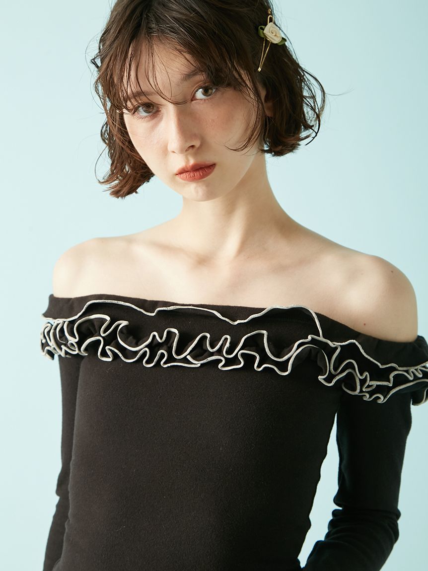 オフショルダーメロウフリルトップス(Tシャツ・カットソー)｜トップス