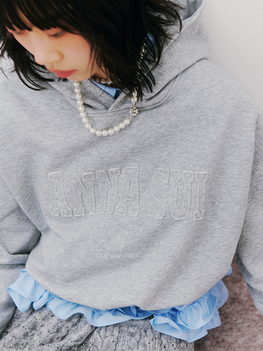 完売色♥️新作新品✨ 【LILY BROWN ×ANNA SUI】ロゴフーディー LILY BROWN ×ANNA SUI】ロゴフーディー(スウェット・トレーナー