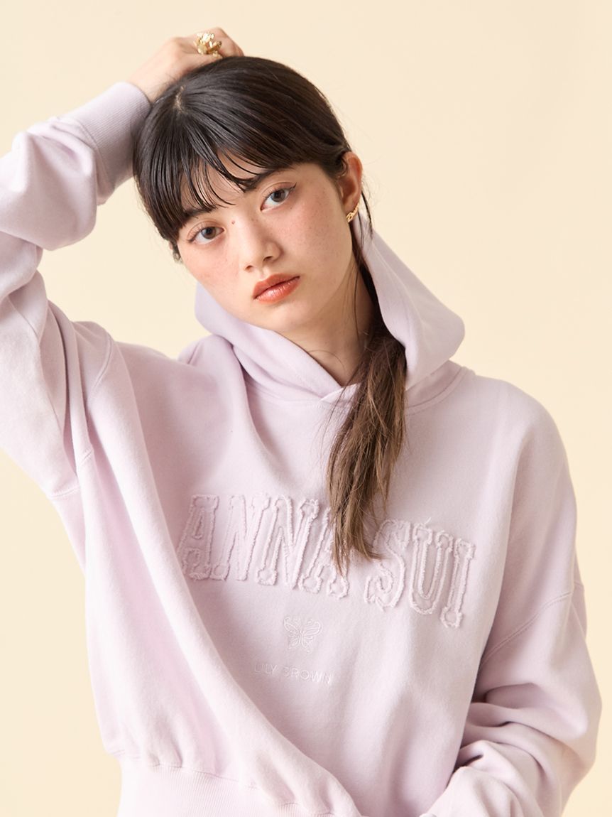 リリーブラウン　ANNA SUI フード付きスウェット リリーブラウン ANNA SUI フード付きスウェット - メルカリ