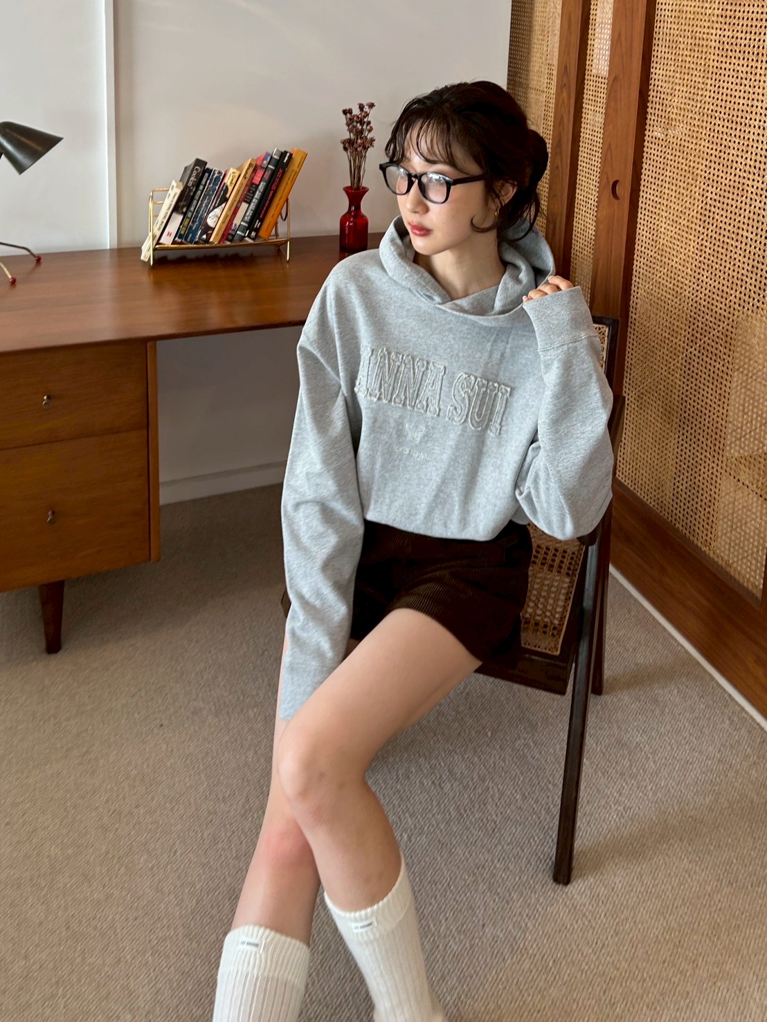 リリーブラウン　ANNA SUI フード付きスウェット リリーブラウン ANNA SUI フード付きスウェット - メルカリ