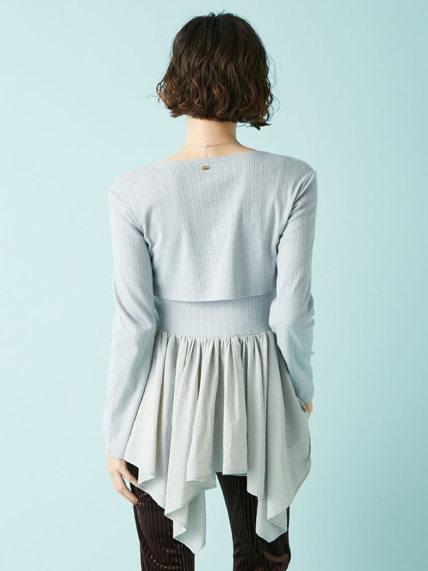 カーデセットペプラムトップス(Tシャツ・カットソー)｜トップス｜LILY