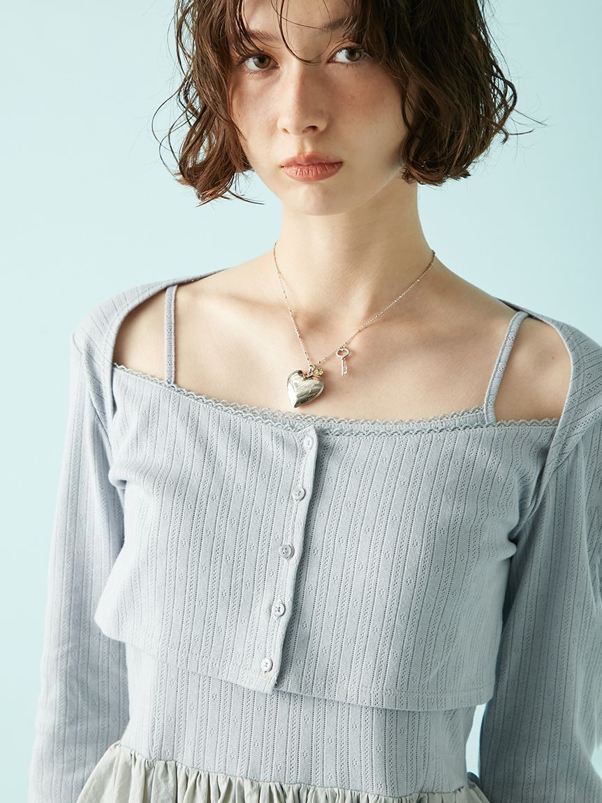 LILY BROWN カーデセットペプラムトップス LILY BROWN｜カーデセットペプラムトップス | Rakuten Fashion