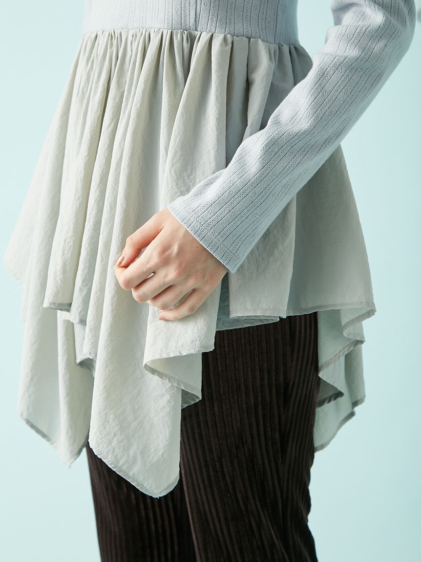 LILY BROWN カーデセットペプラムトップス カーデセットペプラムトップス（カットソー/Tシャツ）｜LILY