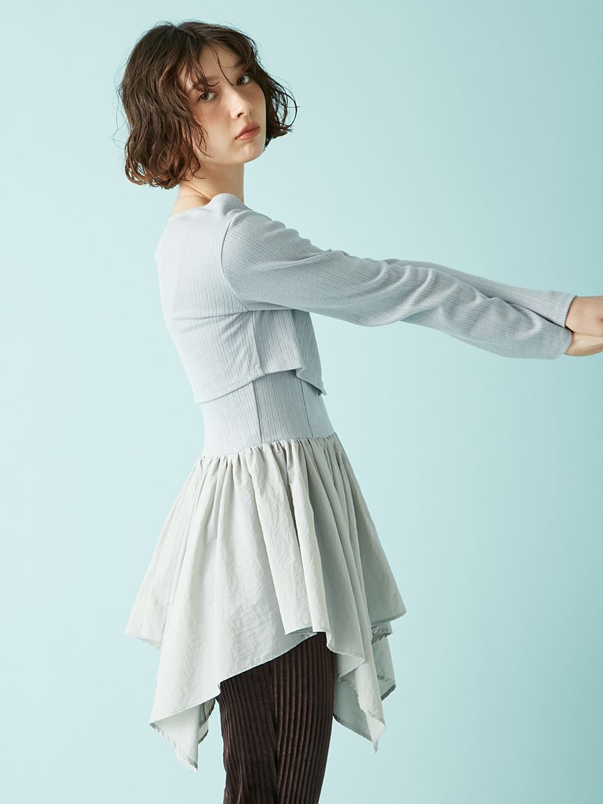 カーデセットペプラムトップス(Tシャツ・カットソー)｜トップス｜LILY