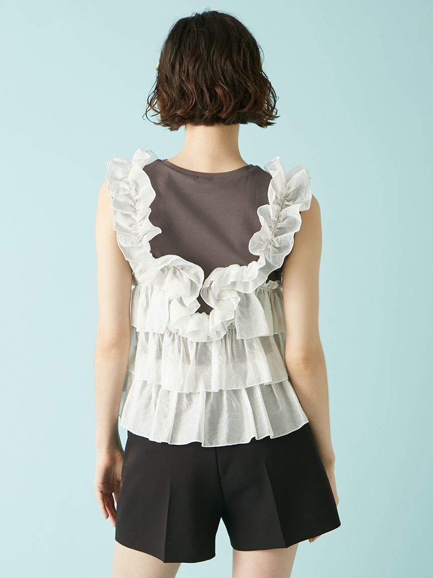 フリルドッキング2wayトップス(Tシャツ・カットソー)｜トップス｜LILY