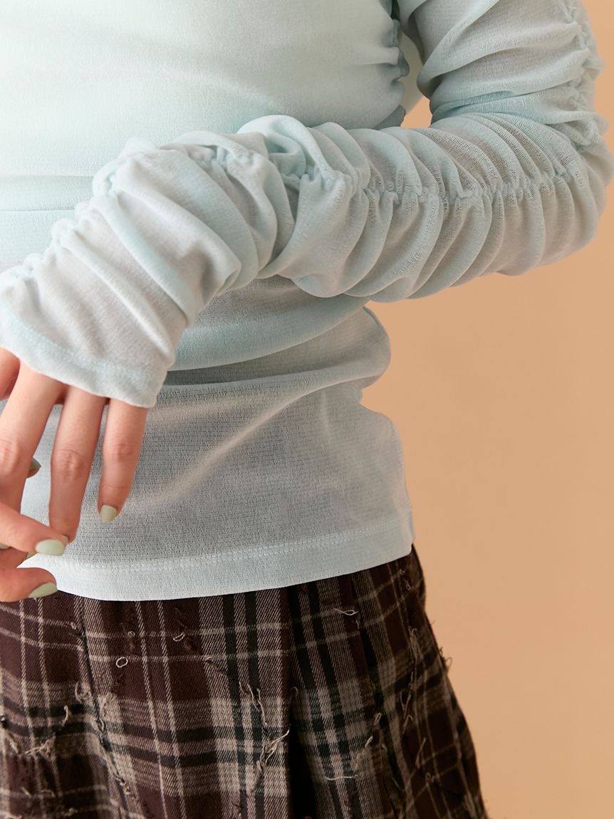 フロッキーベロアドレープトップス(Tシャツ・カットソー)｜トップス