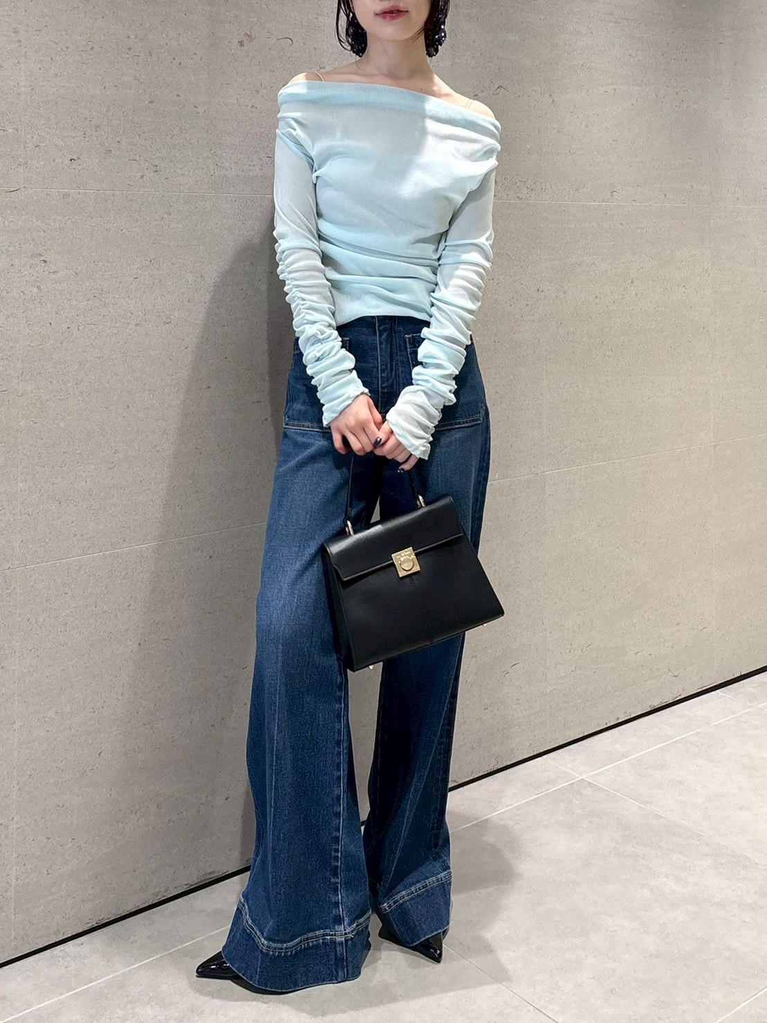 トップス piro ラインストーンメッシュベロアTOPS(M IVORY): トップス｜PMbox P&M