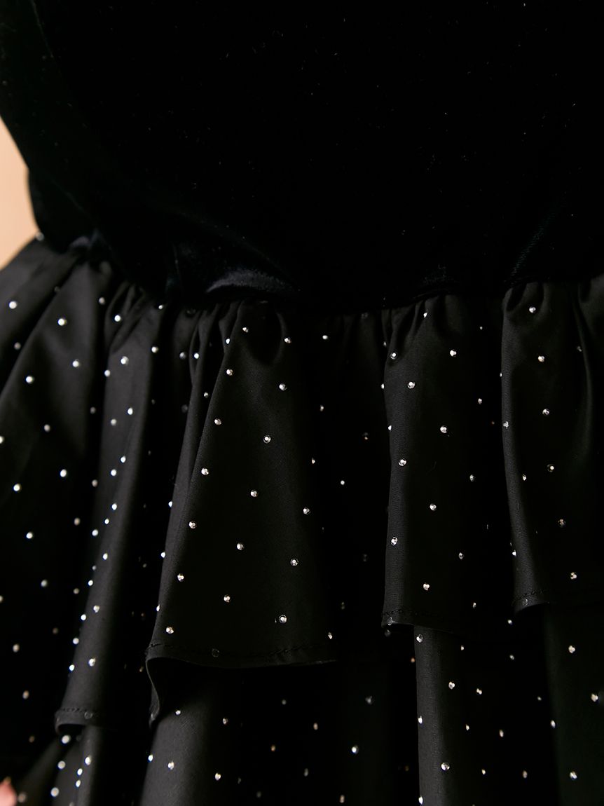 ベロアペプラムフリルトップス(Tシャツ・カットソー)｜トップス｜LILY