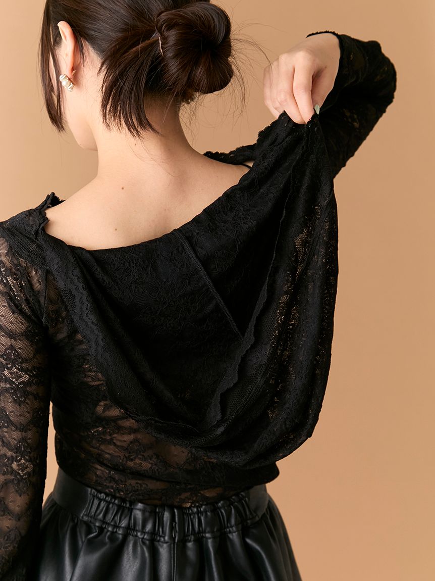 リリーブラウン/今期 レーストップス レースフーディートップス(Tシャツ・カットソー)｜トップス｜LILY