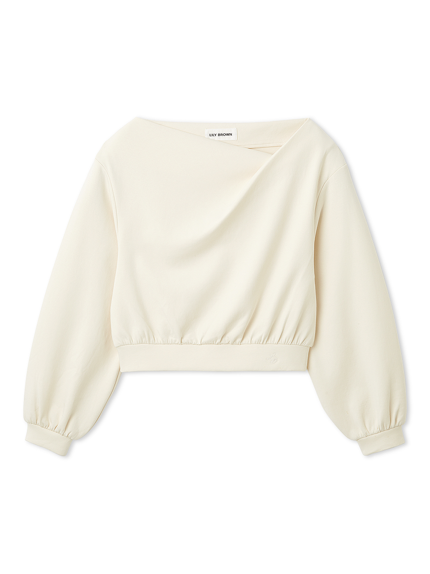 新品タグ付き lily brown ボンディングオフショルスウェット IVR LILY BROWN（リリーブラウン）の「ボンディングオフショルスウェット