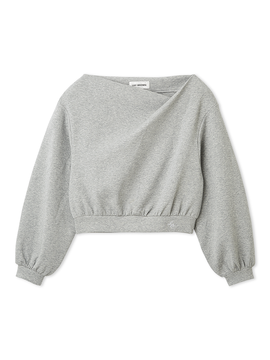 WEB限定カラー】ドレープオフショルボンディングスウェット(スウェット