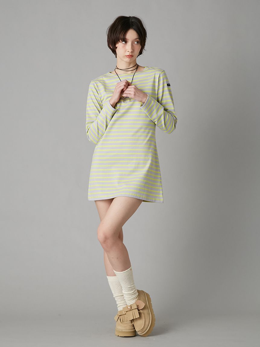 【新品タグ付】リリーブラウン フレンチボーダーカットチュニック フレンチボーダーカットチュニック(Tシャツ・カットソー)｜トップス