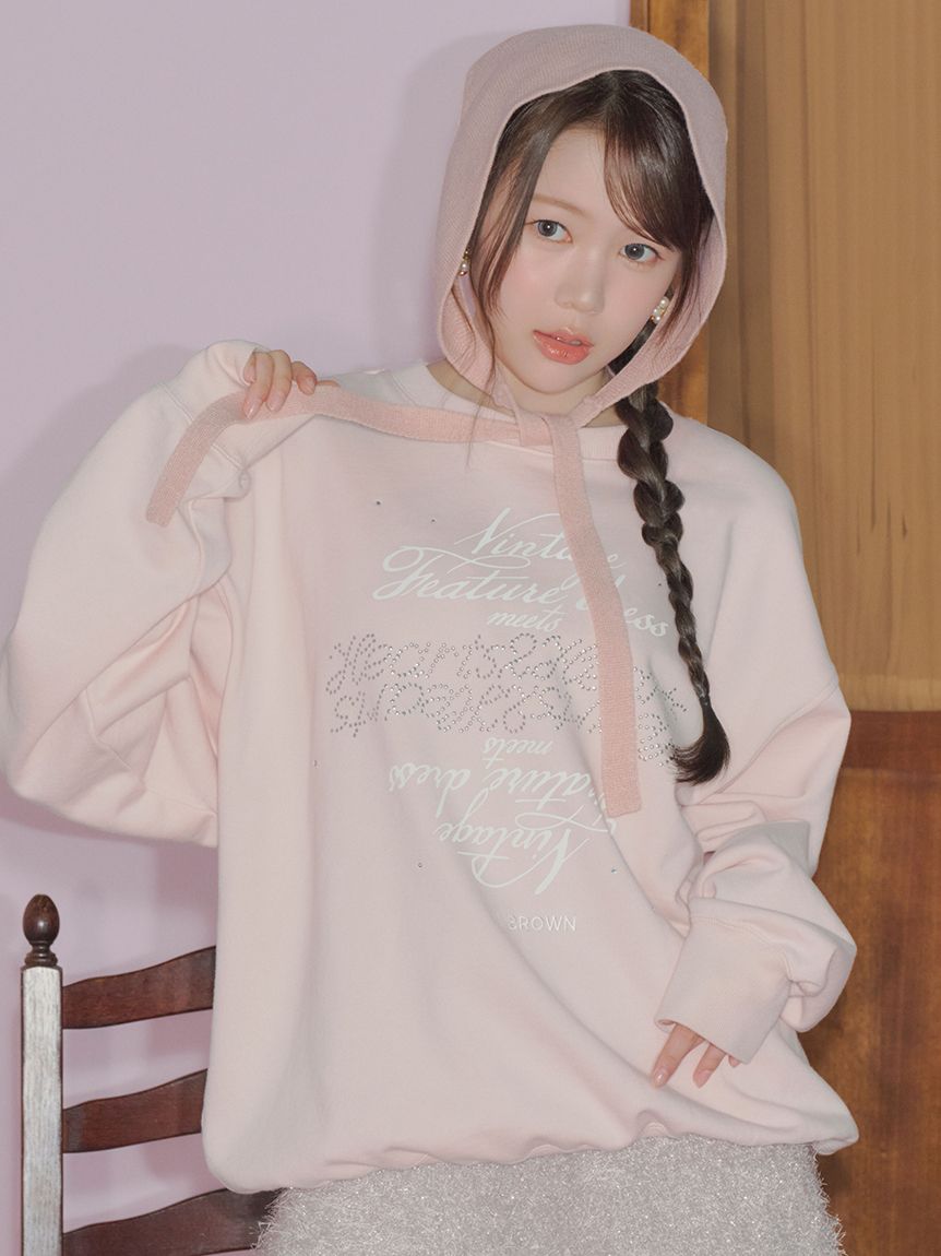 LILY BROWN×Hearts2Hearts】コラボレーションビジューロゴスウェット