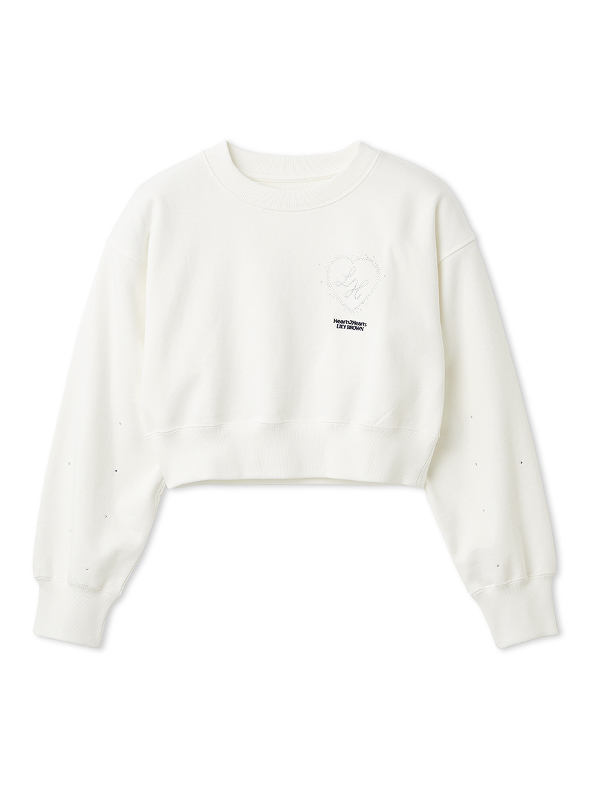 LILY BROWN×Hearts2Hearts】コラボレーションビジューロゴスウェット