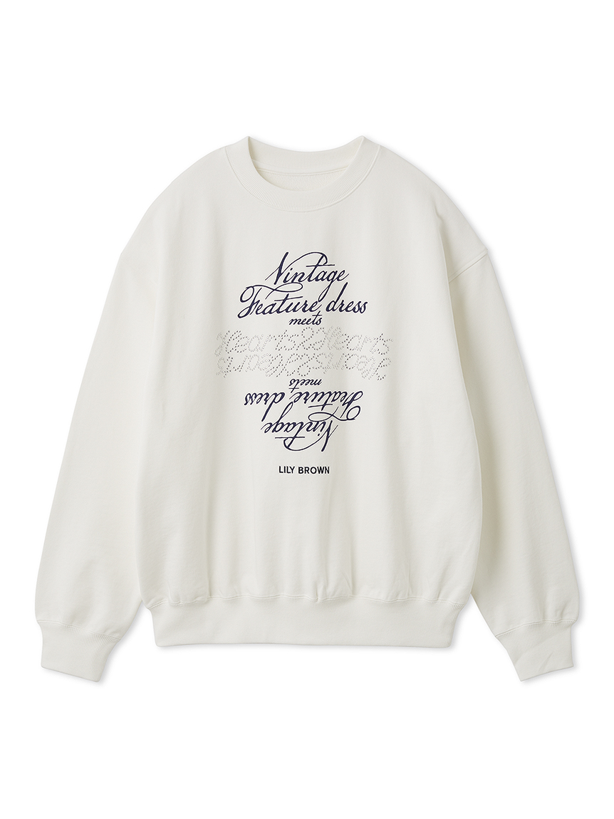 LILY BROWN×Hearts2Hearts】コラボレーションビジューロゴスウェット