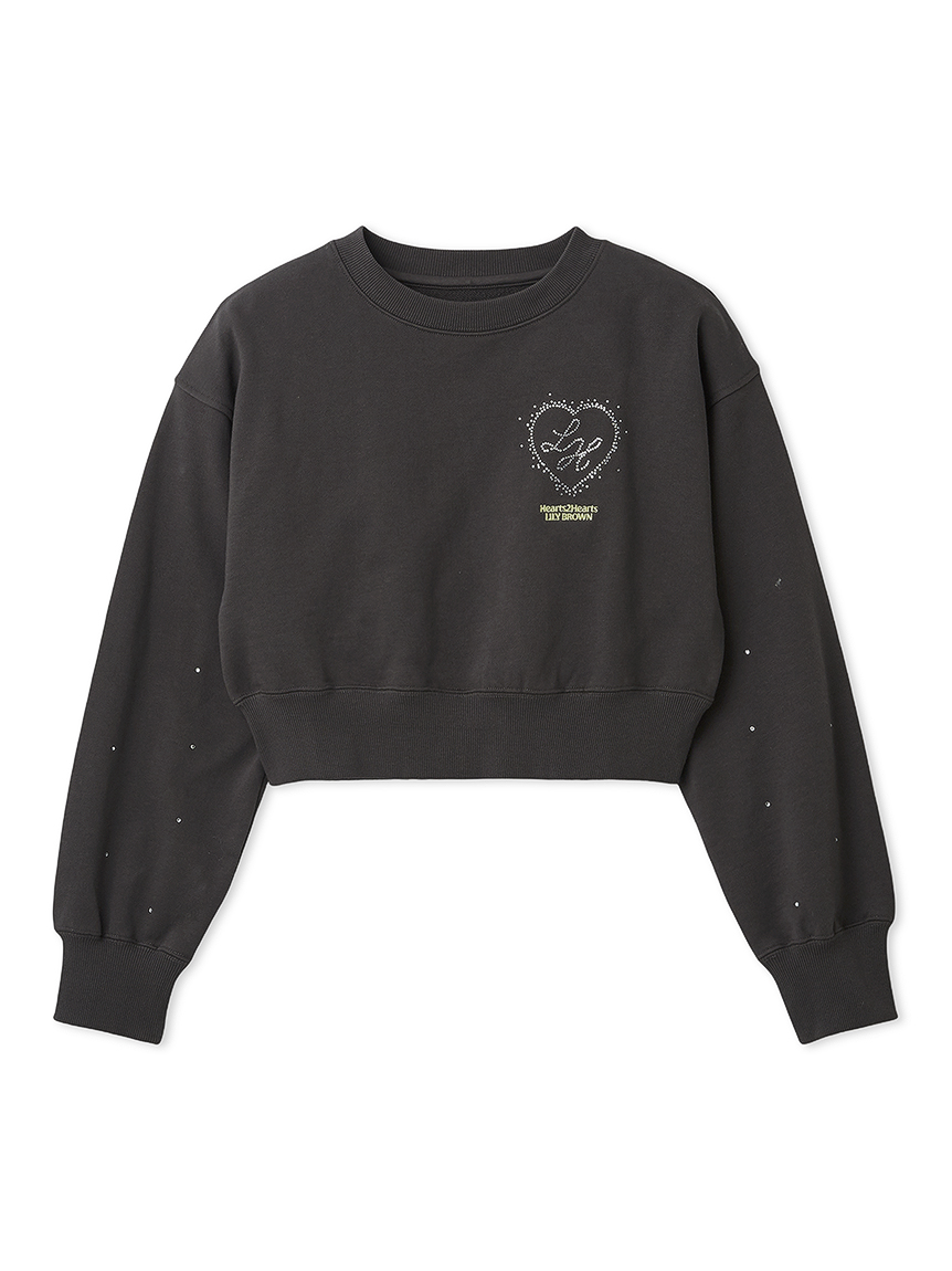 LILY BROWN×Hearts2Hearts】コラボレーションビジューロゴスウェット