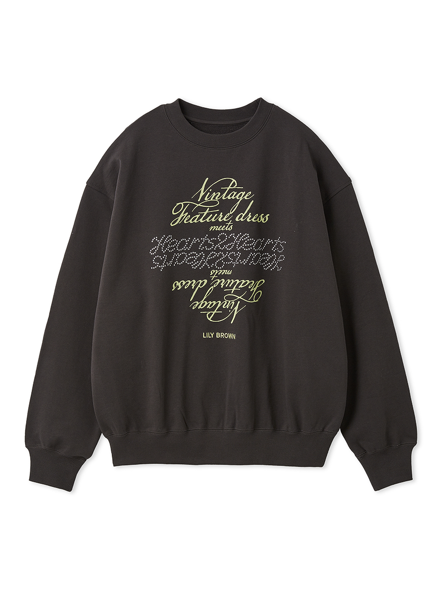 LILY BROWN×Hearts2Hearts】コラボレーションビジューロゴスウェット