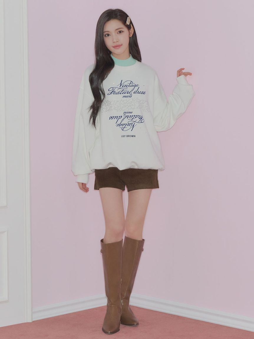 LILY BROWN×Hearts2Hearts】コラボレーションビジューロゴスウェット
