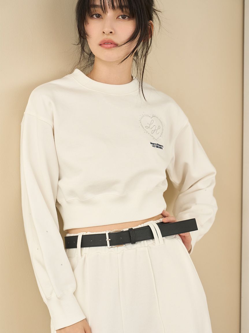 LILY BROWN×Hearts2Hearts】コラボレーションビジューロゴスウェット