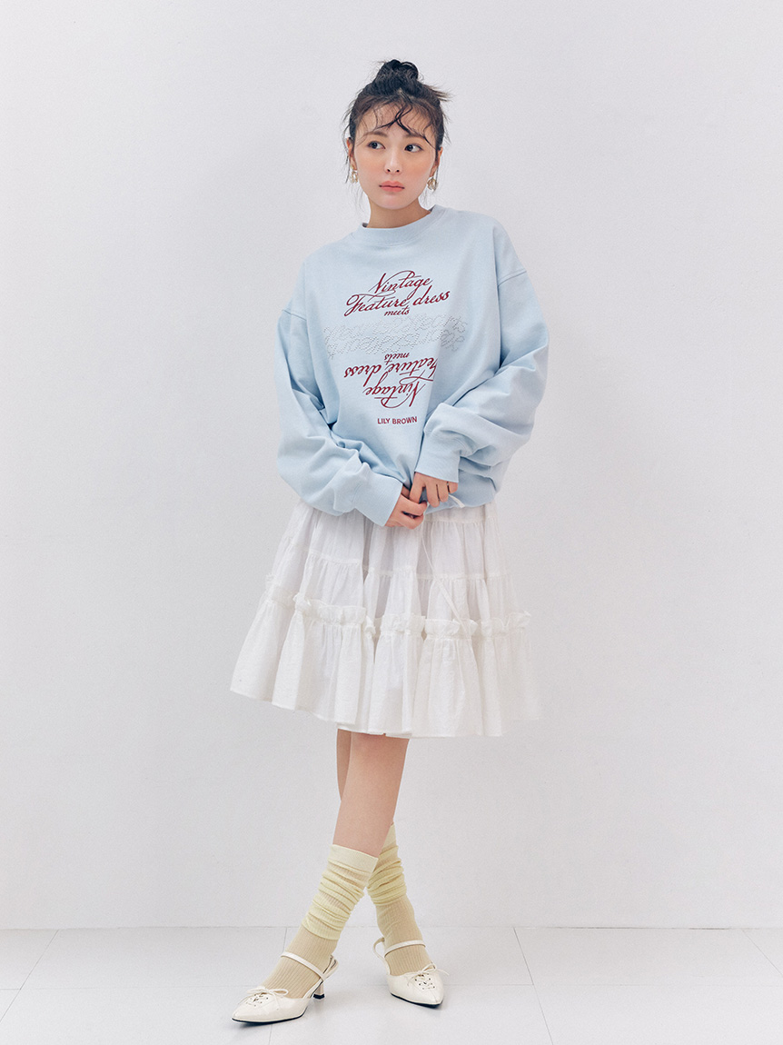 LILY BROWN×Hearts2Hearts】コラボレーションビジューロゴスウェット