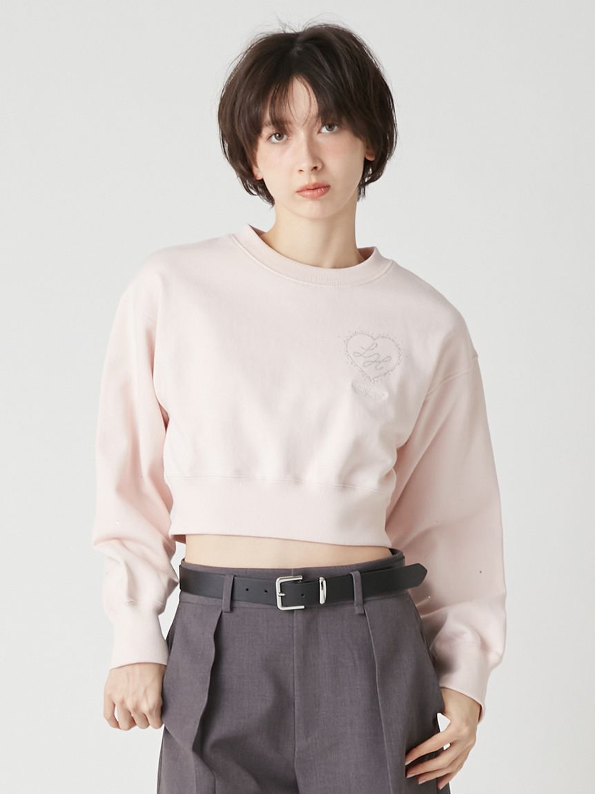 LILY BROWN×Hearts2Hearts】コラボレーションビジューロゴスウェット