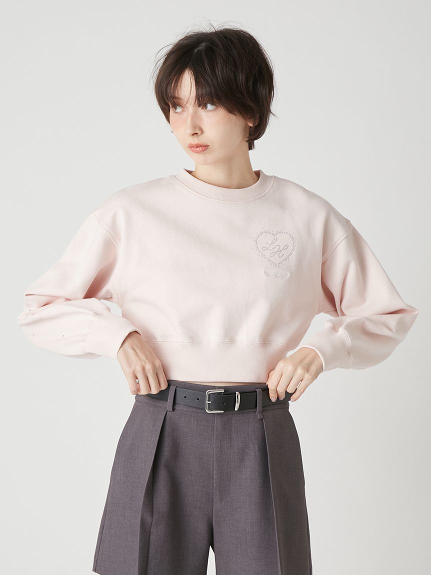 LILY BROWN×Hearts2Hearts】コラボレーションビジューロゴスウェット