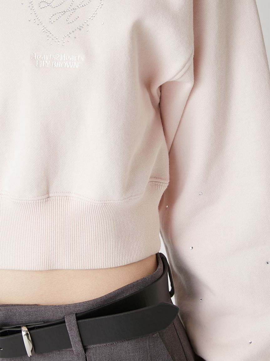 LILY BROWN×Hearts2Hearts】コラボレーションビジューロゴスウェット