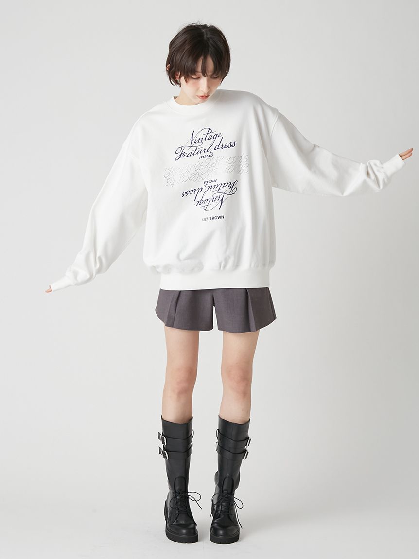 LILY BROWN×Hearts2Hearts】コラボレーションビジューロゴスウェット