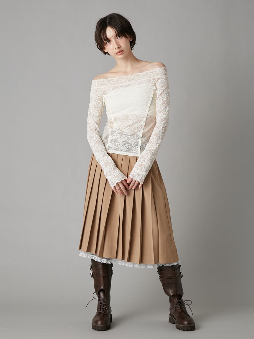 ショルダーレースアップボレロカーデ LILY BROWN リリーブラウン LILY BROWN（リリーブラウン）の「ショルダーレースアップボレロカーデ